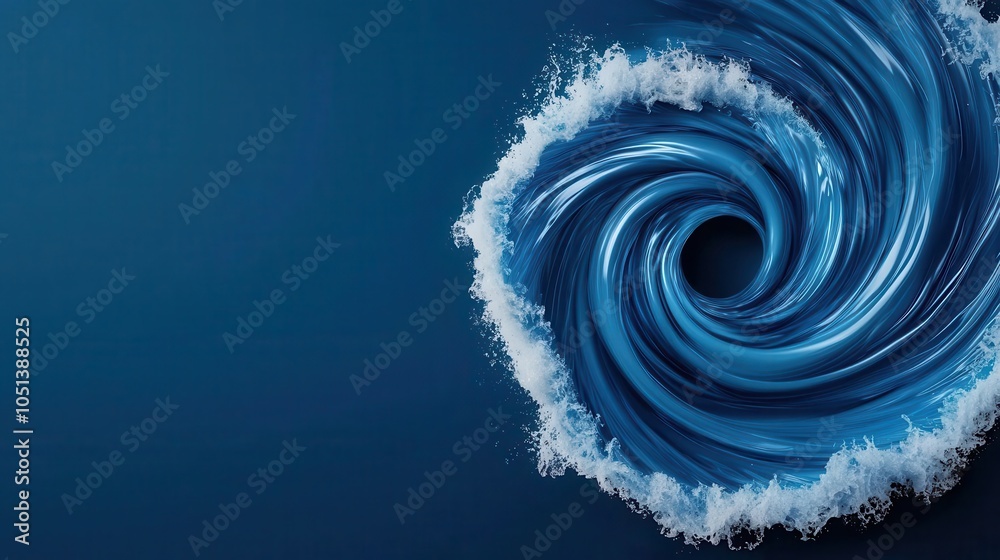 Water swirling down a drain, shot from above, water whirlpool, motion capture
