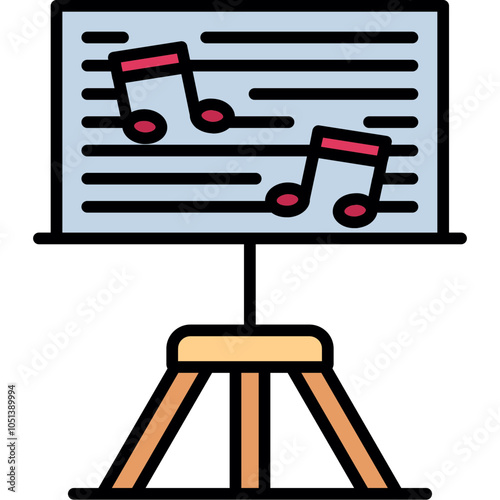 Music Stand with Sheet Music icon