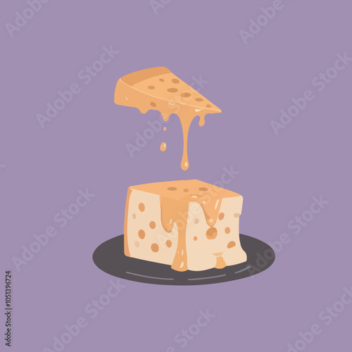 Art and Illustration of cheese perfect for design