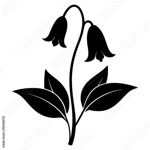 silhouette of a bellflower