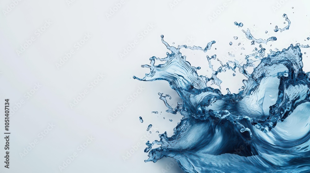 Obraz premium Abstract capture of multiple waves overlapping, frozen midmotion, wave overlap, abstract water splash