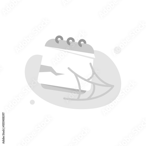 torn calendar page symbolizing expiration, end of a period, or no longer valid status. for app website ui, or materials to visually convey expired events, past deadlines, or outdated