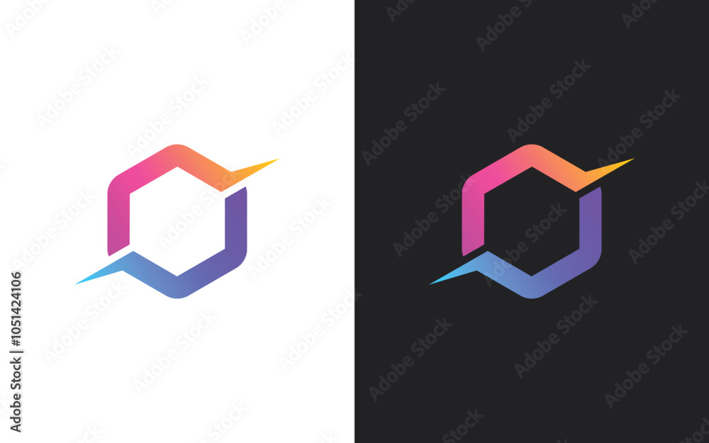 Geometric polygon logo design template Geometric polygon logo design template