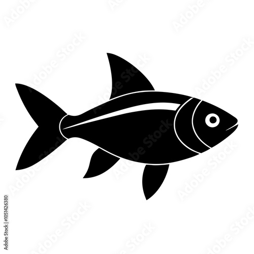 bloodfin  tetra fish on white 