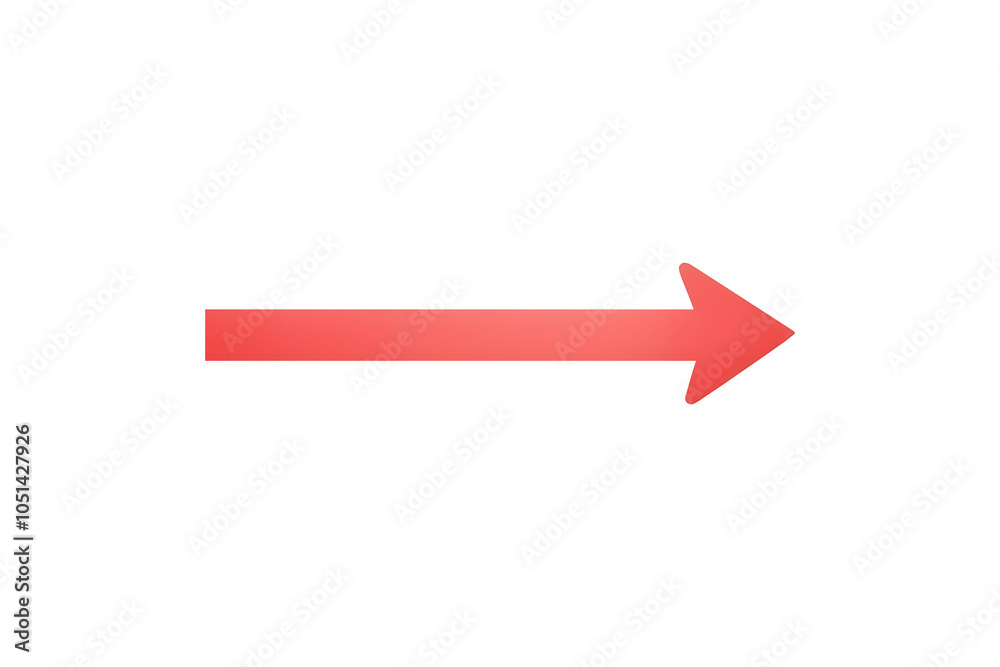 Vibrant red arrow isolated on a transparent or white background. Vibrant red arrow isolated on a transparent or white background.