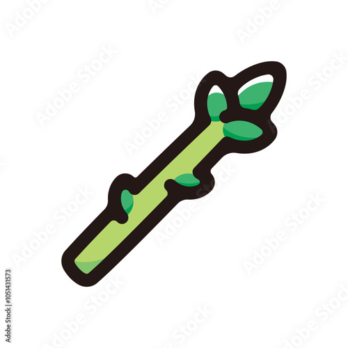 Asparagus outline icon for graphic design, apps and websites