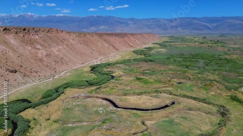 Aerial View of Volcanic Tablelands, Bishop, Inyo County, California
