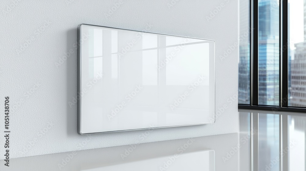 Large office whiteboard, glassy surface with sleek aluminum trim, centered on white background, no additional elements, hyper-realistic Large office whiteboard, glassy surface with sleek aluminum trim, centered on white background, no additional elements, hyper-realistic