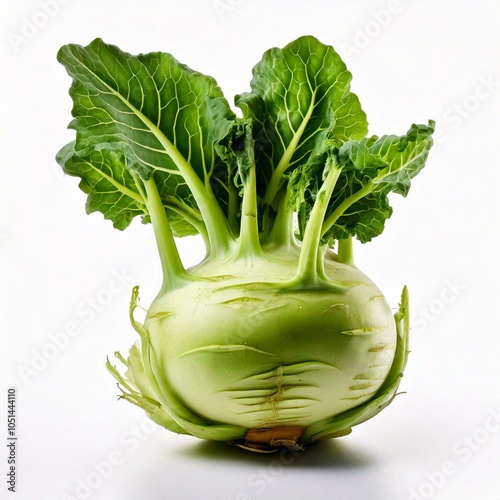 Fresh kohlrabi from the garden photo