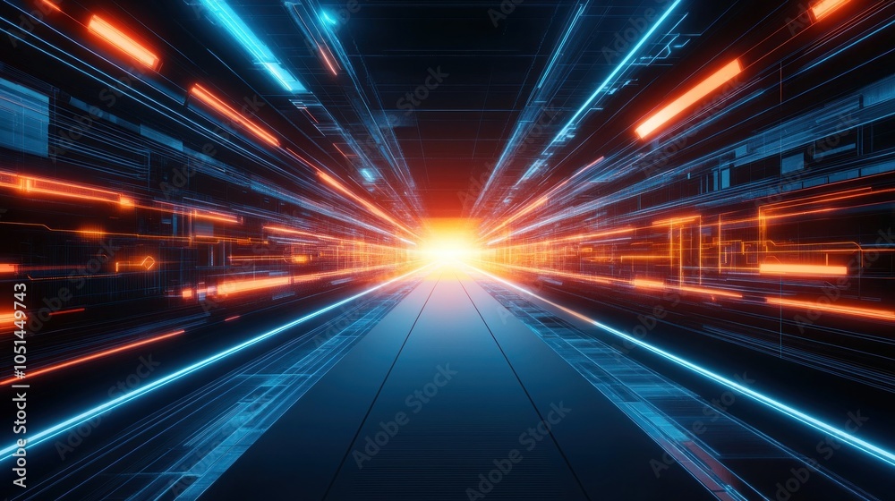 Neon Lights Tunnel Neon Lights Tunnel