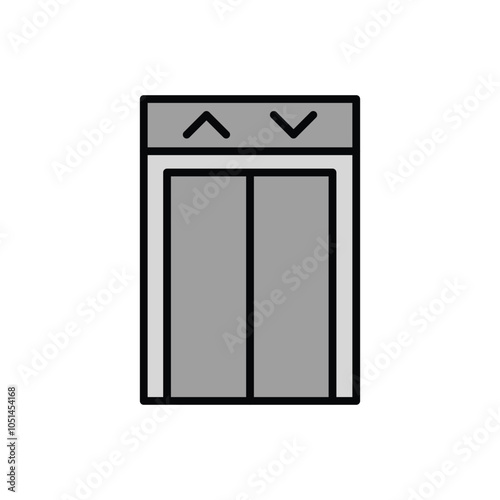 Elevator vector icon isolated on white background