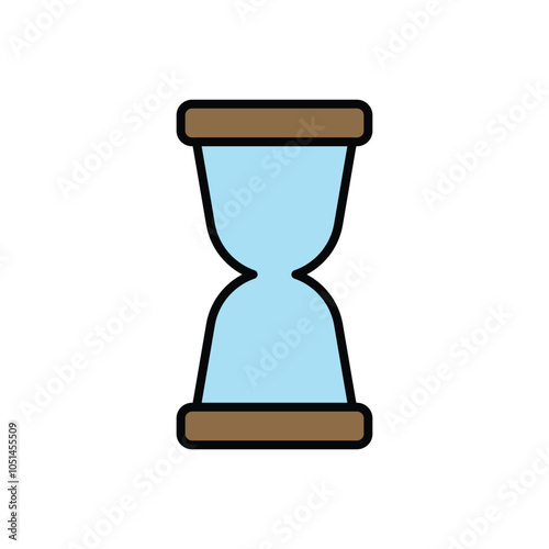 Hourglass vector icon isolated on white background