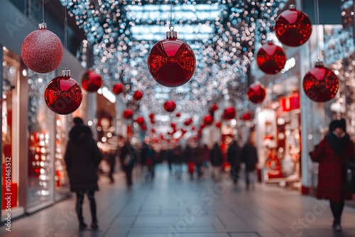 title picture for a blog post covering measures to increase online visibility during christmas, red elements symbolozing the Kaufland Global Marketplace, generative ai photo