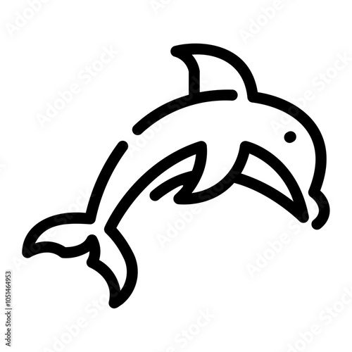 dolphin Line Icon