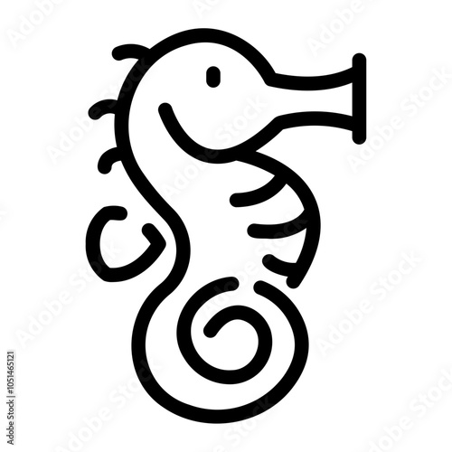 seahorse Line Icon
