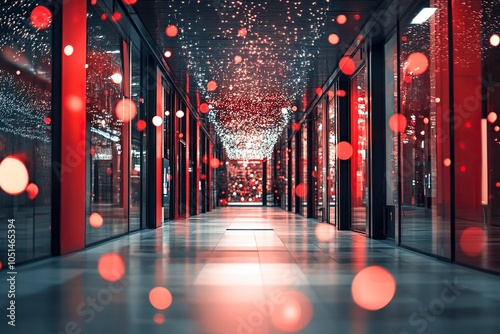 title picture for a blog post covering measures to increase online visibility during christmas, red elements symbolozing the Kaufland Global Marketplace, generative ai photo