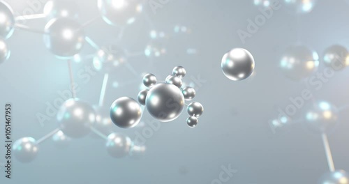 Sodium sesquicarbonate rotating 3d molecule, molecular structure of e500, seamless video photo