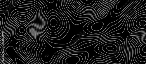 Abstract white wave paper curved reliefs background design. The black on white contours topography stylized relief diagram line wave carve pattern background.