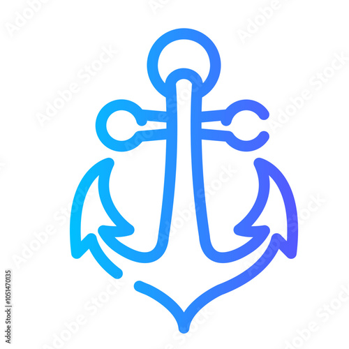 anchor Line Gradient Icon