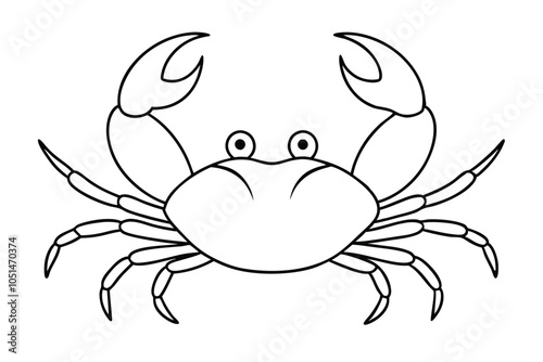 Crabs line art vector illustration. EPS File