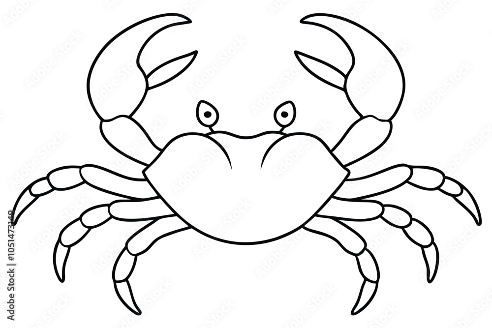 Crabs line art vector illustration. EPS File Crabs line art vector illustration. EPS File