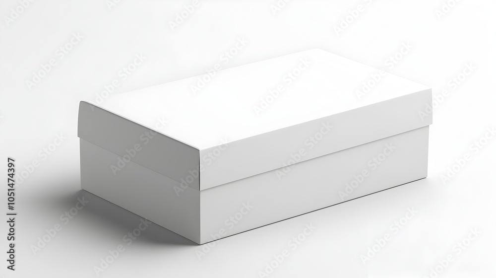 Fototapeta premium Blank White Box Mockup for Product Presentation and Packaging Design
