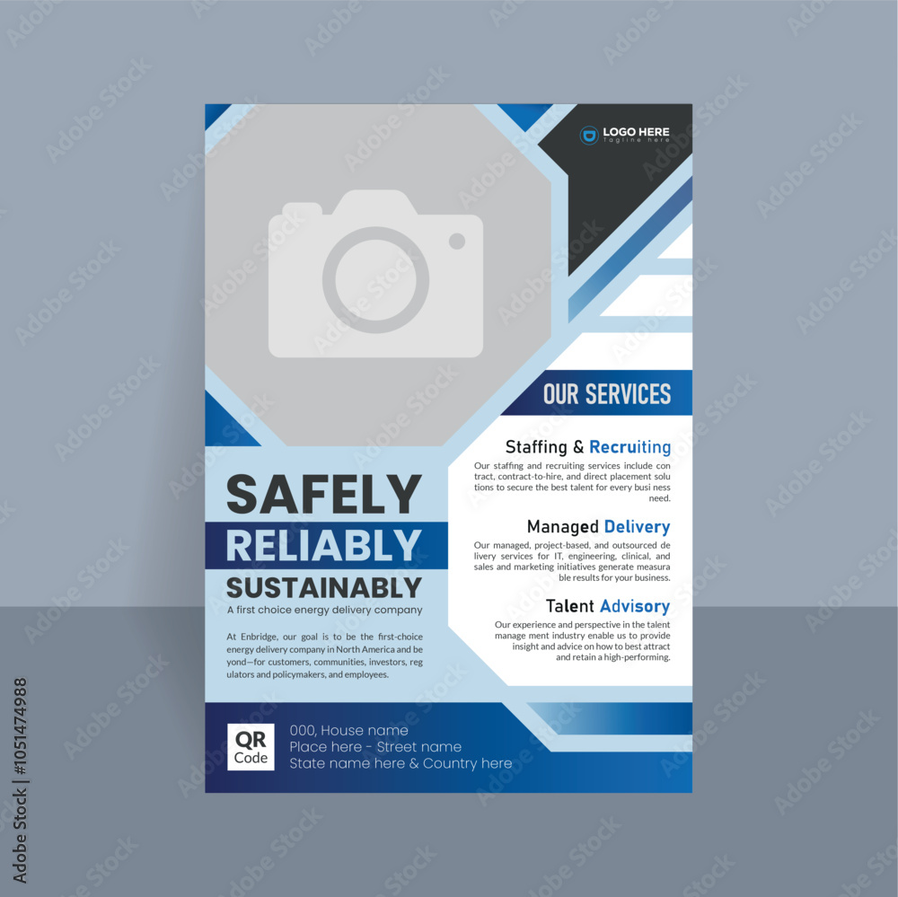 Fototapeta premium Different Layout Flyer Design Template Vector editable Business Brochure Concept for Multipurpose with Geometric shape Modern and Creative or Trendy Unique Print ready easy setup