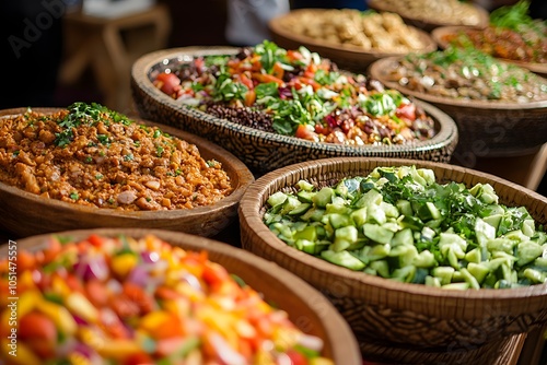 Ethiopia wedding. Ethiopian wedding reception with traditional food