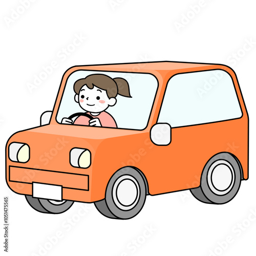 車を運転する女性