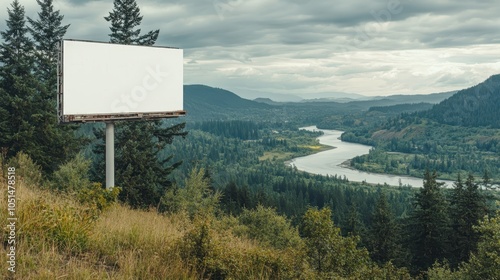 Here’s a rephrased version of your description in English:

A white billboard stands along a winding coastal road, flanked by the sea on one side and rocky cliffs on the other. photo