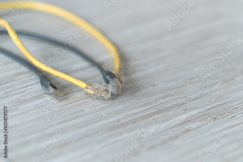 A minimalist display of Ethernet cords, crucial for establishing reliable and secure network connections in both home and office settings.