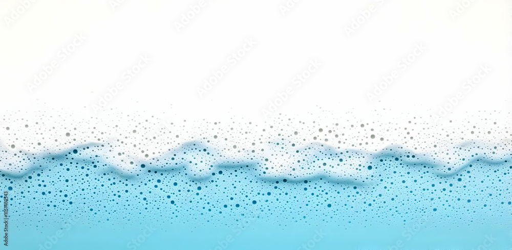 Blue and White Gradient Background with Bubbles