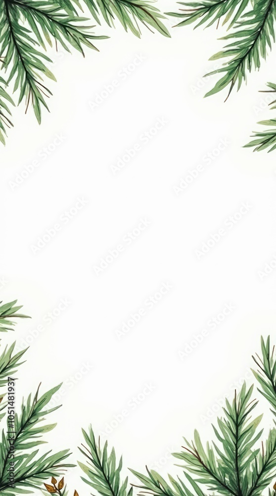 Christmas tree border branches. Xmas pine branches. New year tree banner. Fir tree frame Christmas tree border branches. Xmas pine branches. New year tree banner. Fir tree frame