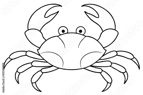 Crabs line art vector illustration. EPS File
