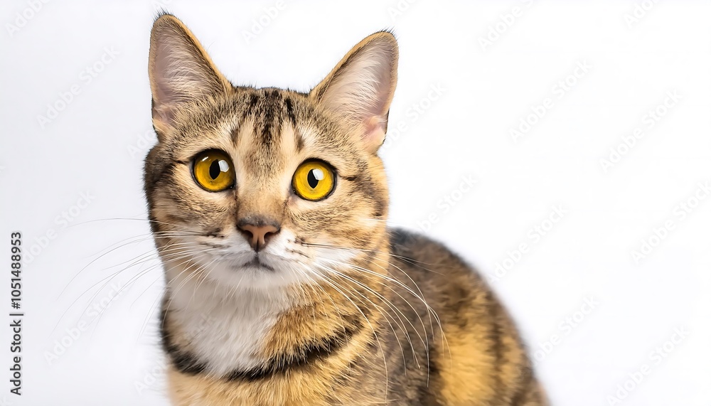 Obraz premium A charming portrait of a cat featuring its captivating eyes and soft fur, showcasing the beauty of this adorable domestic animal