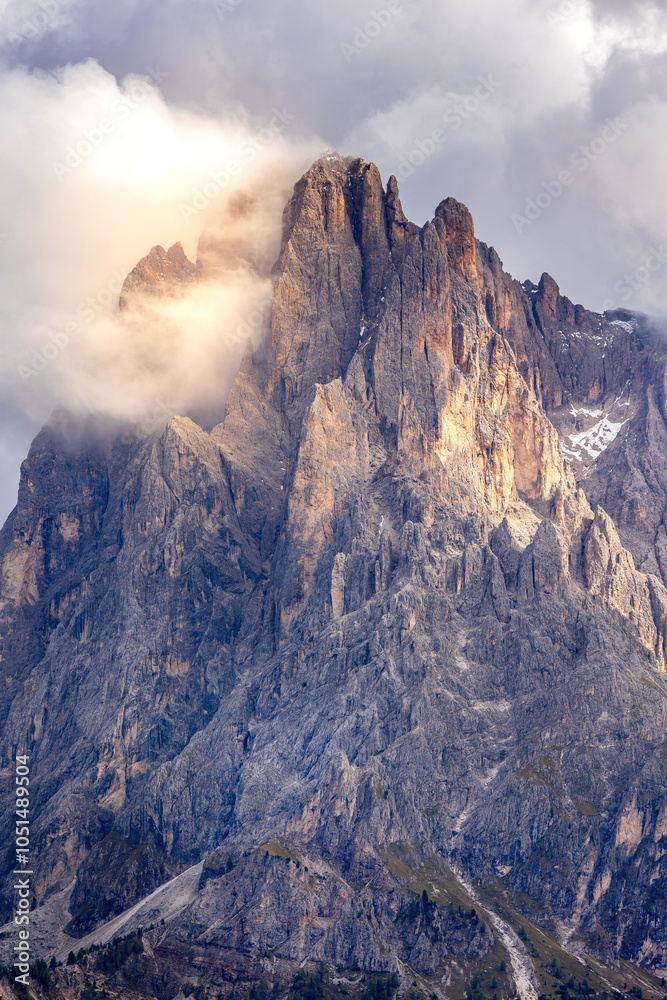 Fototapeta premium Sasso Lungo mount, Alpe di Siusi, Dolomites, Italy