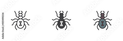 Harvest mite different style icon set