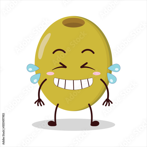 cute pleased expression of olive character