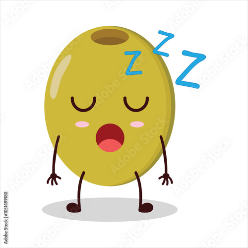 cute rest expression of olive character
