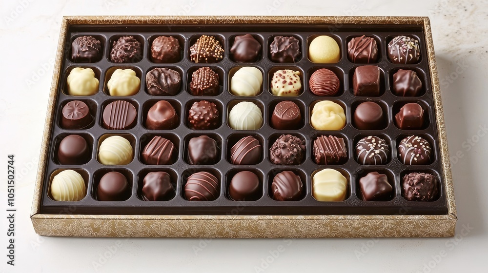 Assorted Gourmet Chocolate Box on Display Assorted Gourmet Chocolate Box on Display