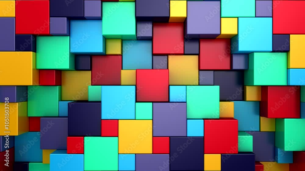 Cubes Form a Wave. Abstract motion, 3d rendering, 4k resolution
Cubes Form a Wave. Abstract motion, 3d rendering, 4k resolution