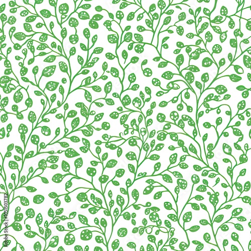 Delicate Olive Leaves Seamless Fabric Pattern