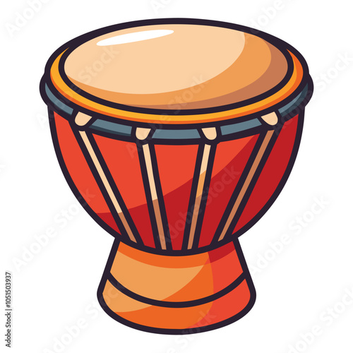 Darbuka icon  a traditional percussion musical instrument  isolated on white background.