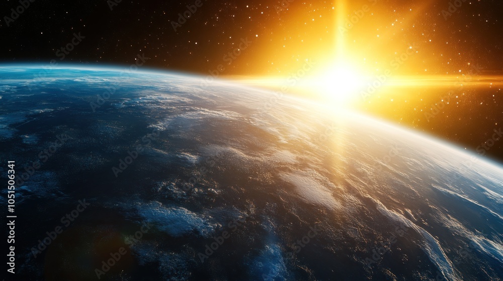 Obraz premium Sunrise Over Earth