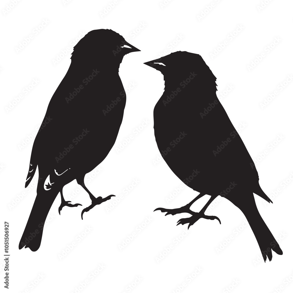 Fototapeta premium Canaries silhouette isolated in White background
