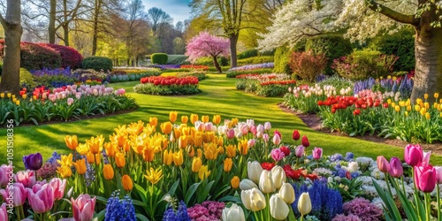 Spring flowers in the garden