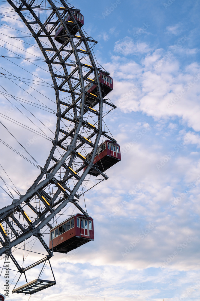 Old Ferris Wheel in the city of Vienna, Austri Old Ferris Wheel in the city of Vienna, Austri