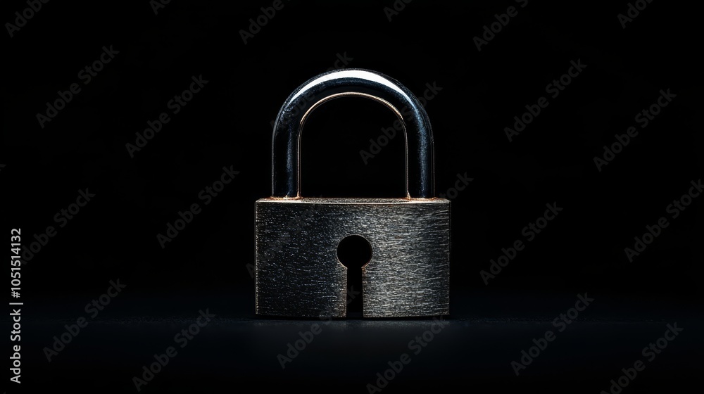 Securing Your Digital World: A Close-up of a Padlock in Shadow Securing Your Digital World: A Close-up of a Padlock in Shadow