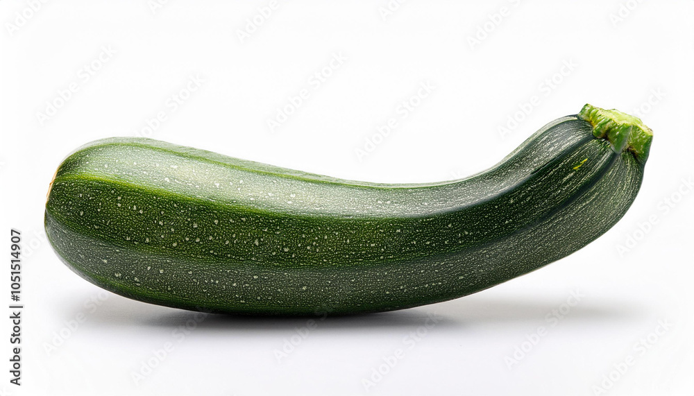One fresh ripe zucchini isolated on white One fresh ripe zucchini isolated on white