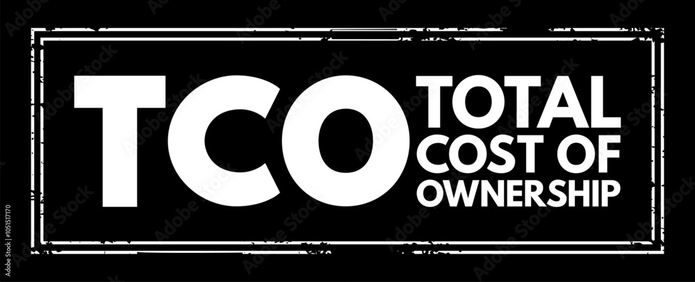 Εκτύπωση καμβά TCO Total Cost of Ownership - purchase price of an asset plus the costs of opera